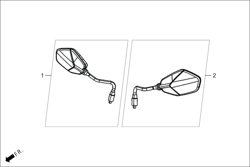 F-3A MIRROR ASSY. assembly diagram for Hero XPULSE 210LC OBDIIP2 (MAR.,2025)
