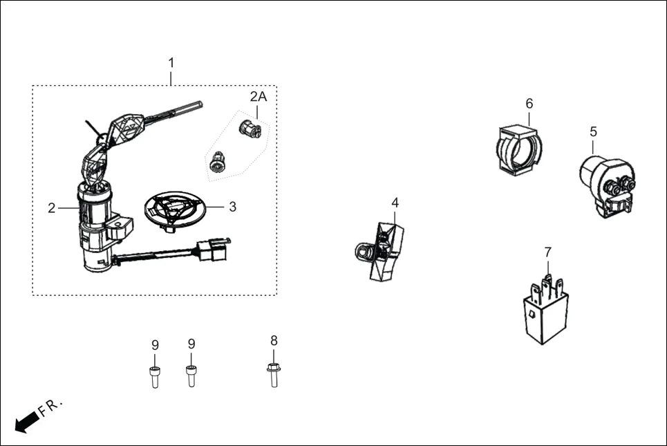 F-5 SWITCH &amp; RELAY diagram showing 35100-ACJ-002
