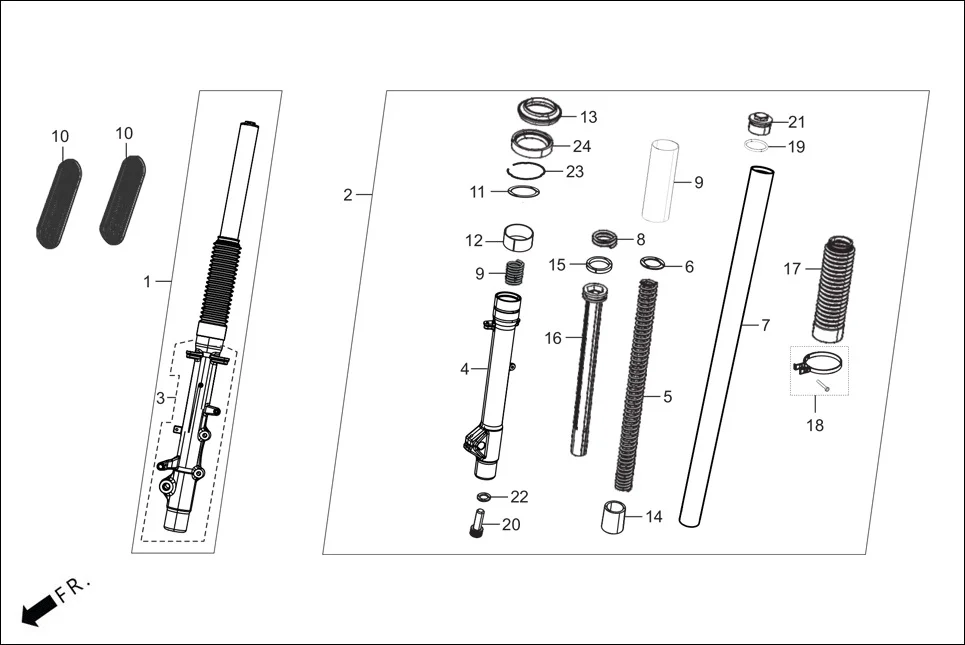 F-8 FRONT CUSHION  / STRG. STEM diagram showing 51412-ACY-100