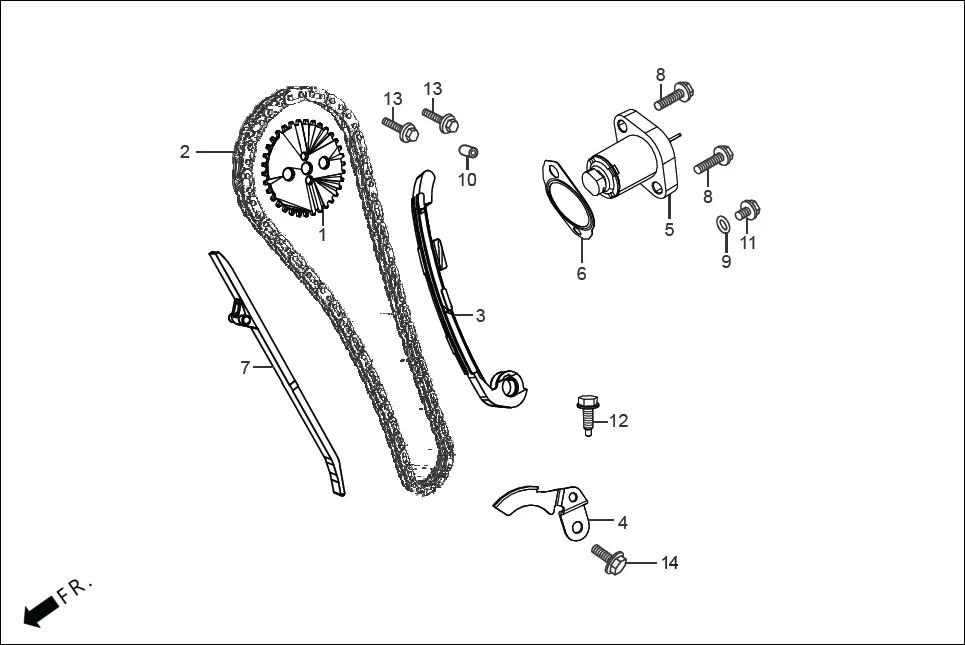 E-4 CAM CHAIN TENSIONER