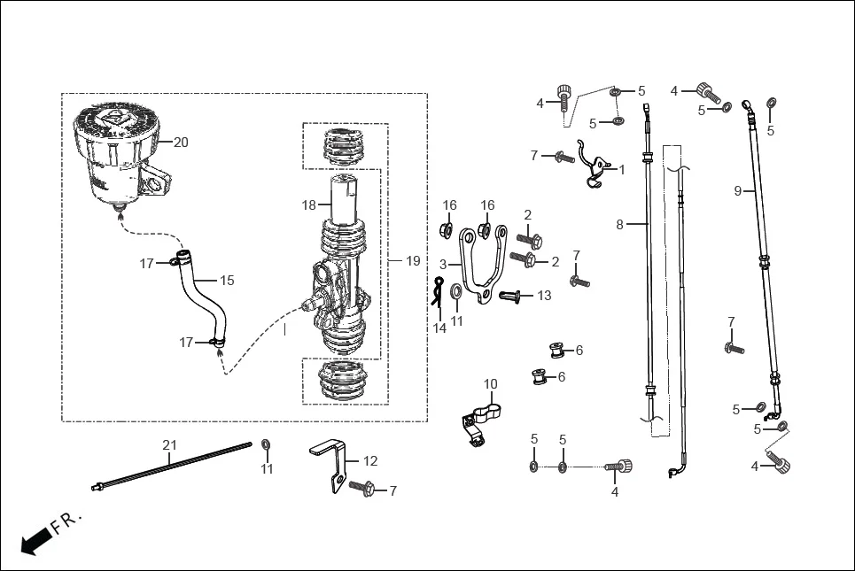 F-10A ACTUATOR ASSY.(CBS) assembly diagram for Hero XTREME 125(Feb., 2024)