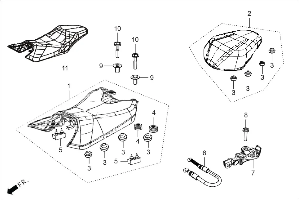 F-12 SEAT ASSY. diagram showing 77100-ACL-000
