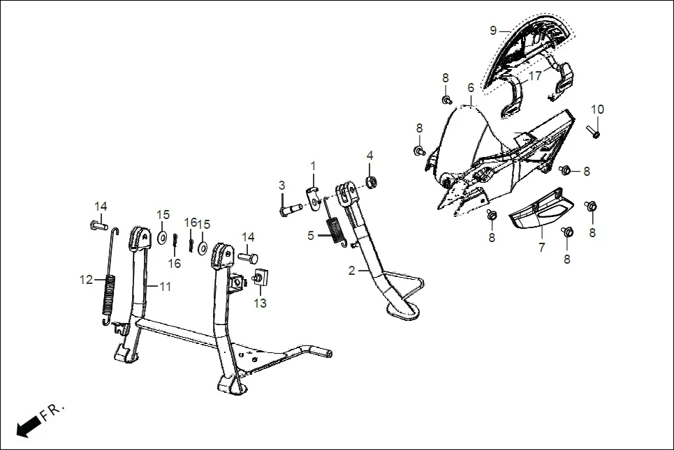 F-19A CHAIN CASE &amp; STAND diagram showing 50505-KTN-700
