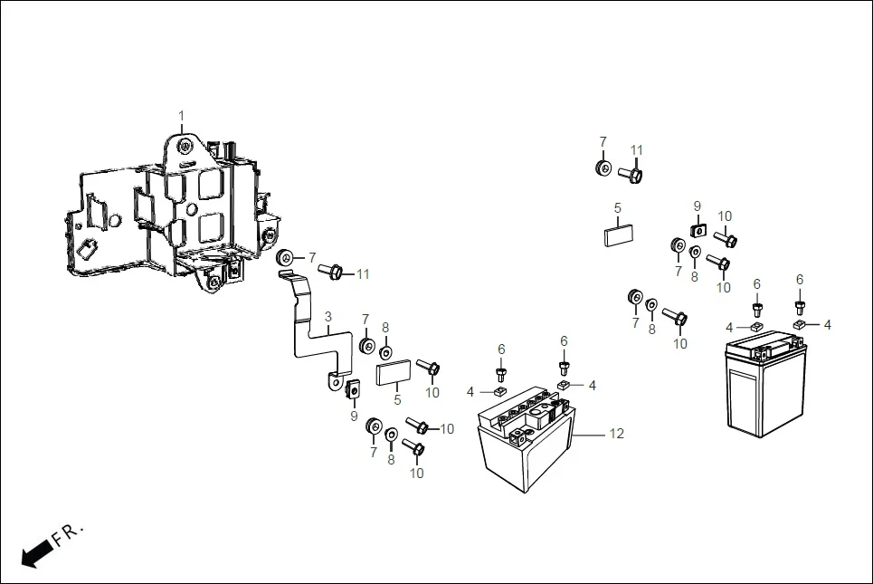 F-25A BATTERY ASSY. assembly diagram for Hero XTREME 125(Feb., 2024)