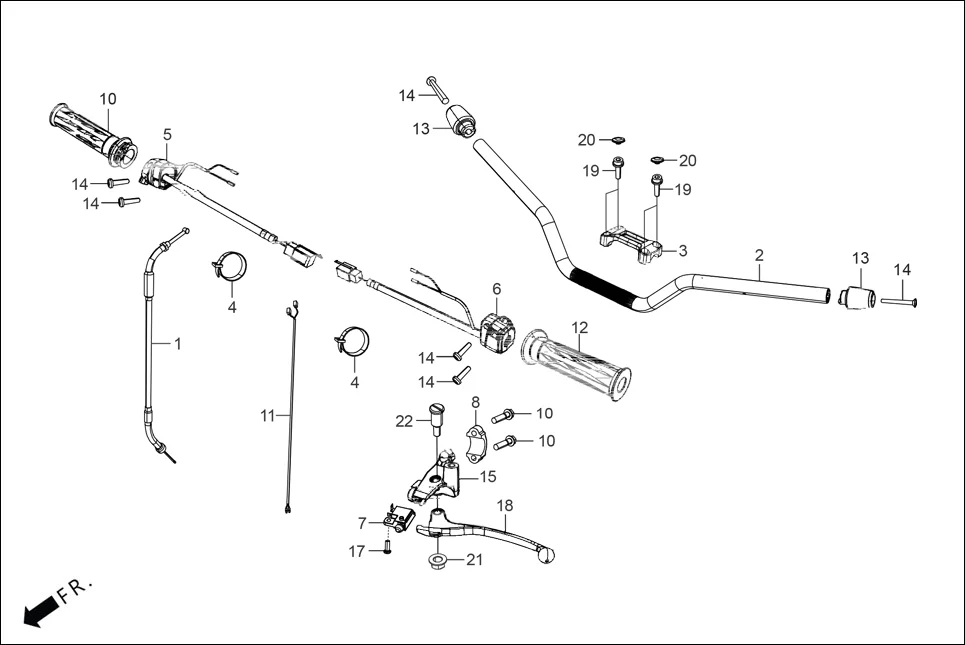 F-3B_CON HANDLE &amp; HNDL COVER(HANDLE LEVER / SWITCH/ CABLES) diagram showing 35150-ACL-021