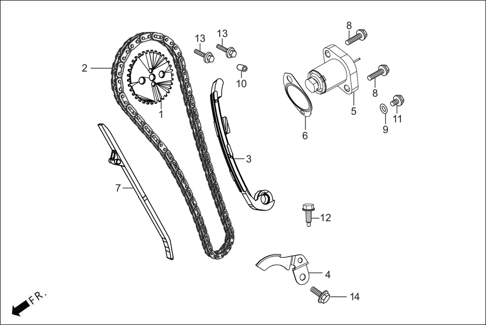 E-4 CAM CHAIN TENSIONER