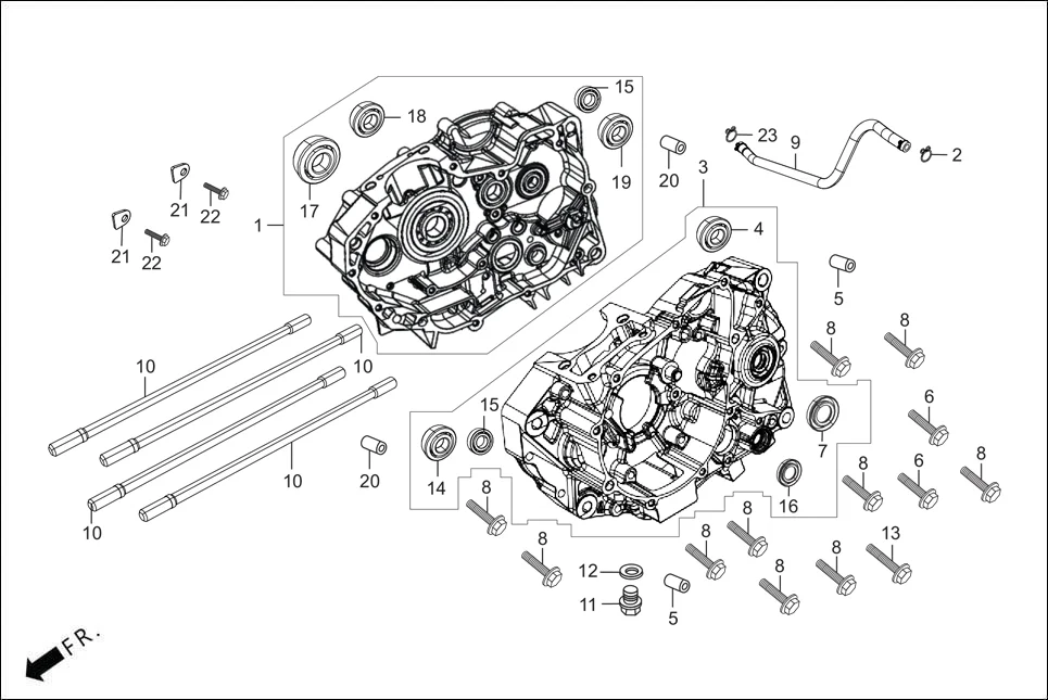 E-8 CRANK CASE