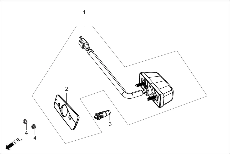 F-21A LICENSE LIGHT ASSY. assembly diagram for Hero XTREME 125R OBD II(Apr., 2025)