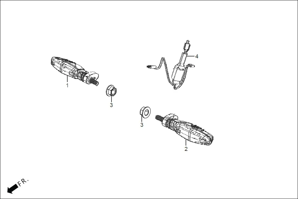 F-22 FRONT WINKER assembly diagram for Hero XTREME 125R OBD II(Apr., 2025)