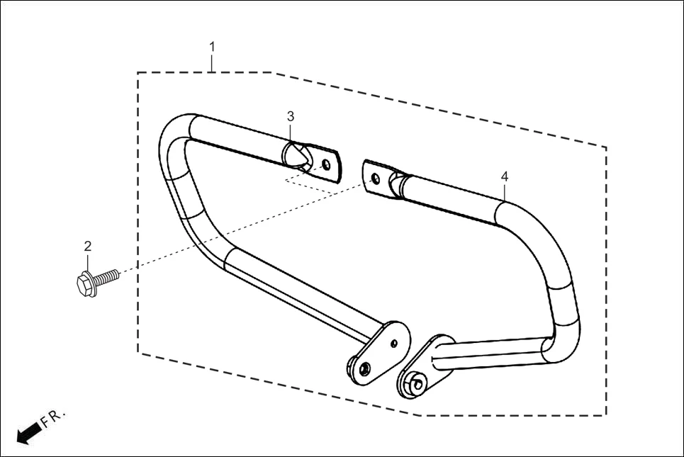 F-28 GUARD ENGINE assembly diagram for Hero XTREME 125R OBD II(Apr., 2025)