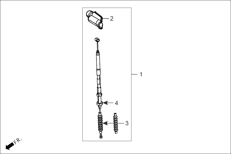 F-3 HANDLE LEVER/SWITCH/CONTROL CABLE assembly diagram for Hero XTREME 125R OBD II(Apr., 2025)