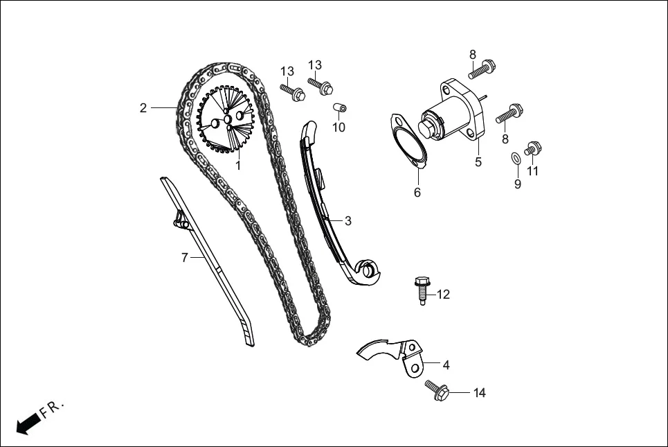 E-4 CAM CHAIN TENSIONER