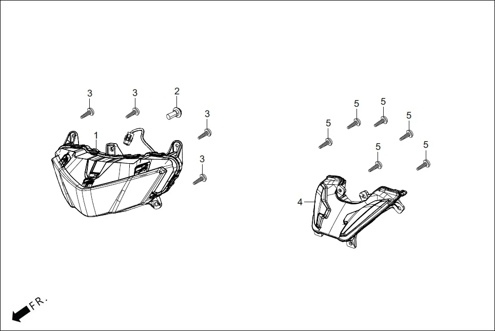 F-1 HEAD LIGHT diagram showing ADJSA7S000000G