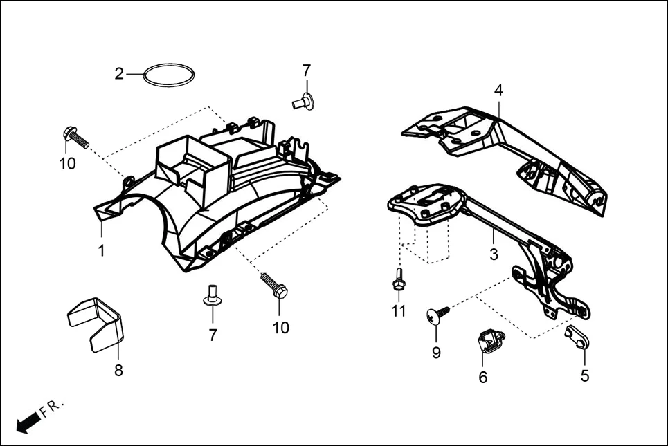 F-21 REAR FENDER assembly diagram for Hero XTREME 125 XTEC2(Oct.,2025)