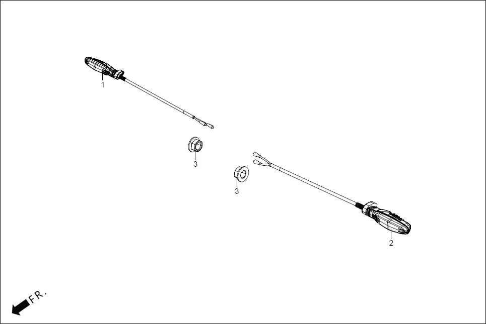 F-22 FRONT WINKER assembly diagram for Hero XTREME 125 XTEC2(Oct.,2025)