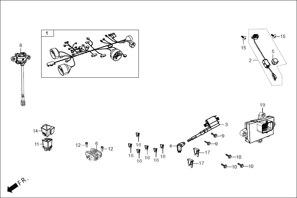 F-24-LCD WIRE HARNESS assembly diagram for Hero XTREME 125 XTEC2(Oct.,2025)