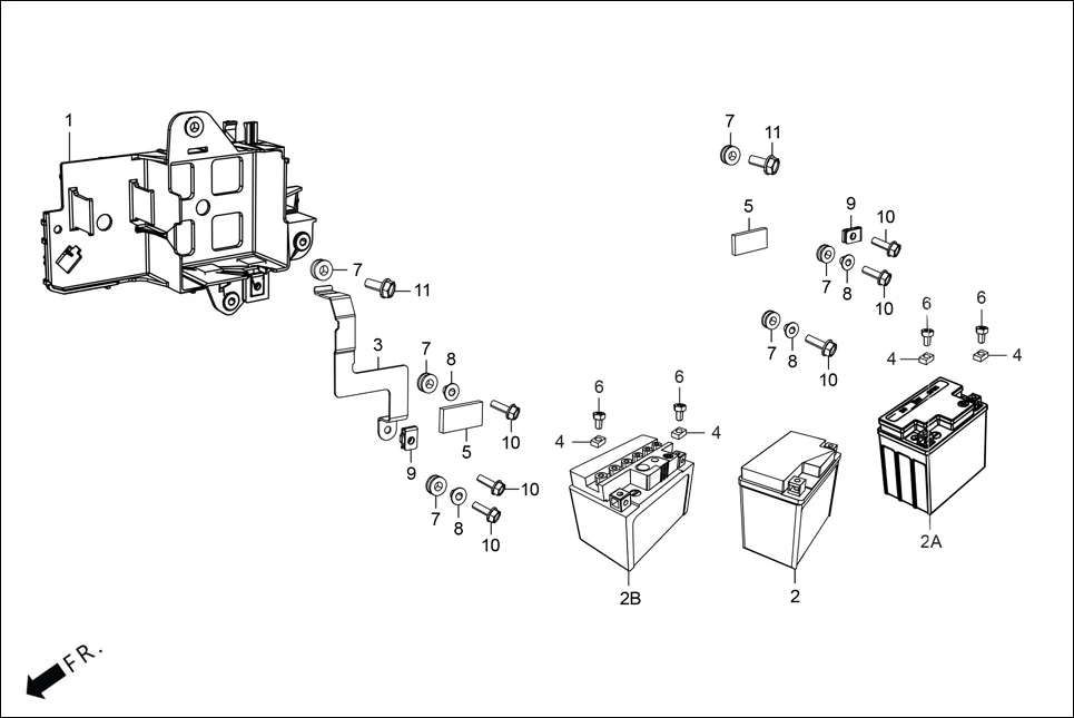 F-25A BATTERY ASSY. assembly diagram for Hero XTREME 125 XTEC2(Oct.,2025)
