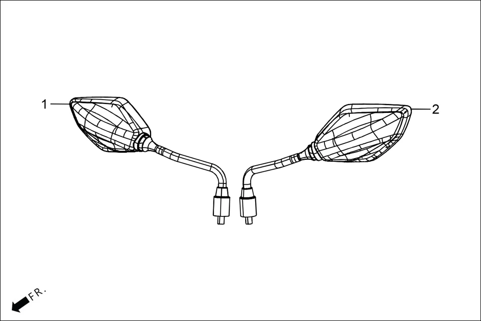 F-3A MIRROR ASSY. assembly diagram for Hero XTREME 125 XTEC2(Oct.,2025)