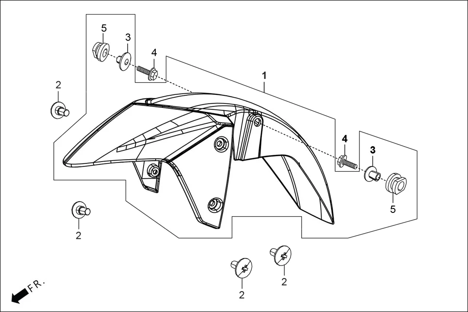 F-6-LCD FRONT FENDER diagram showing 90502-KEZ-900