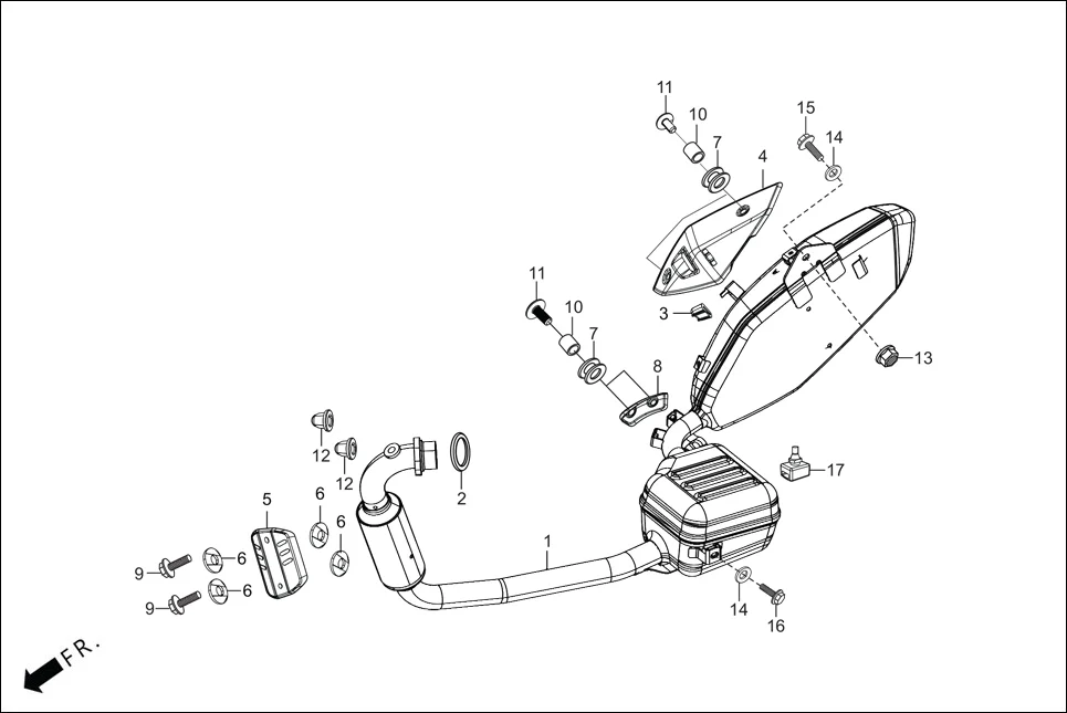 F-14-DISC MUFFLER diagram showing 94050-08000