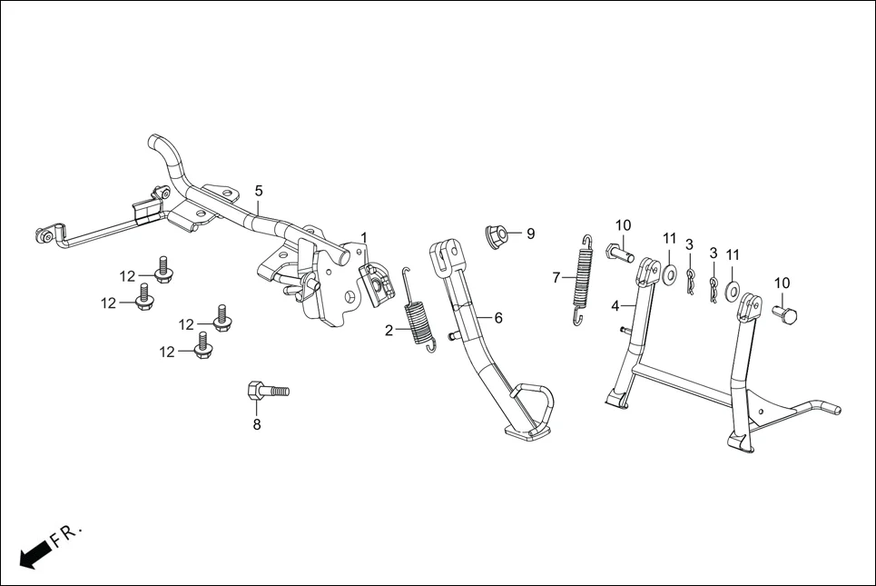 F-18 CHAIN CASE &amp; STAND assembly diagram for Hero XTREME 160R(Oct.,2024)