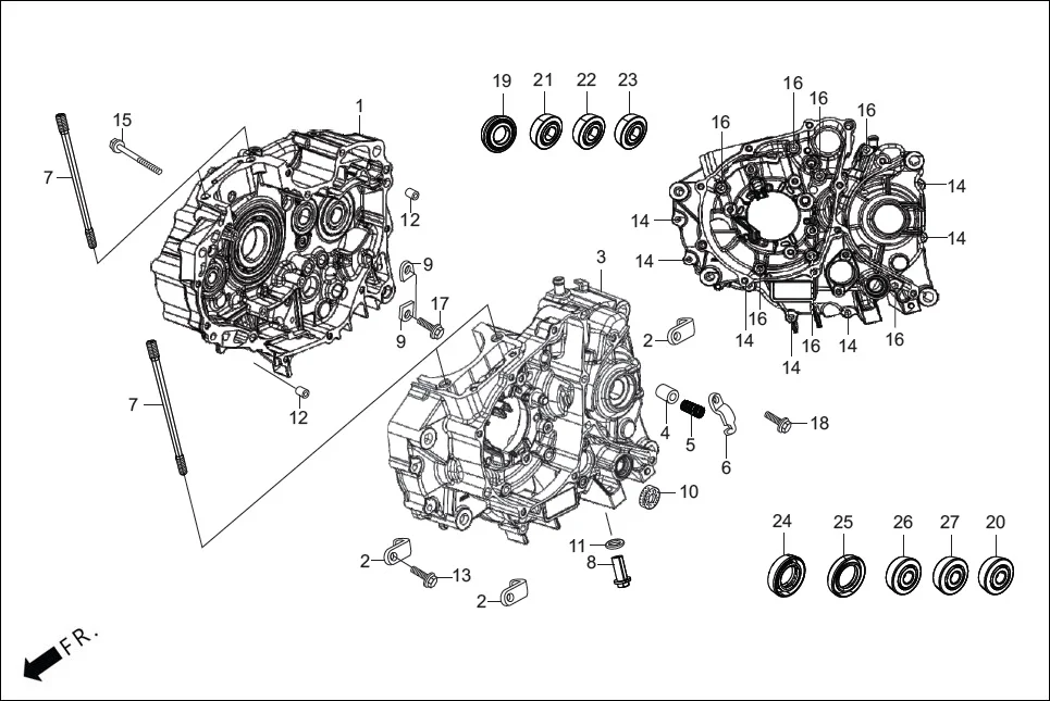 E-3B CRANK CASE &amp; COVER (CRANK CASE)