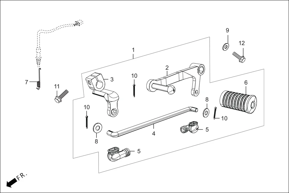 F-17 PEDAL assembly diagram for Hero XTREME 160R(JULY,2025)