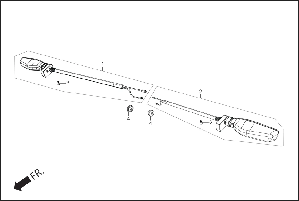 F-21A REAR WINKER assembly diagram for Hero XTREME 160R(JULY,2025)