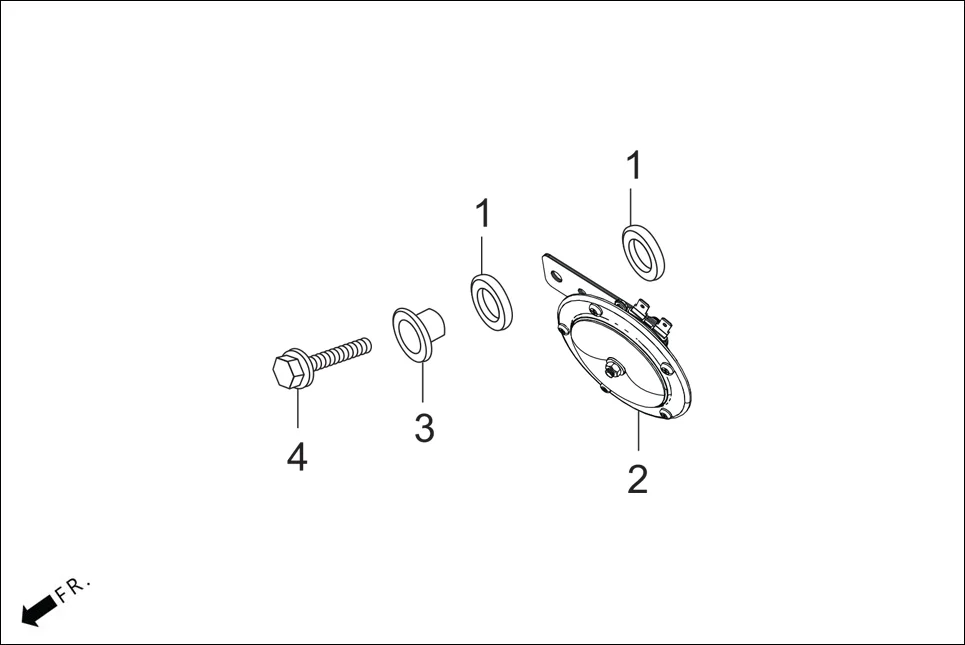 F-25A HORN ASSY. assembly diagram for Hero XTREME 160R(JULY,2025)