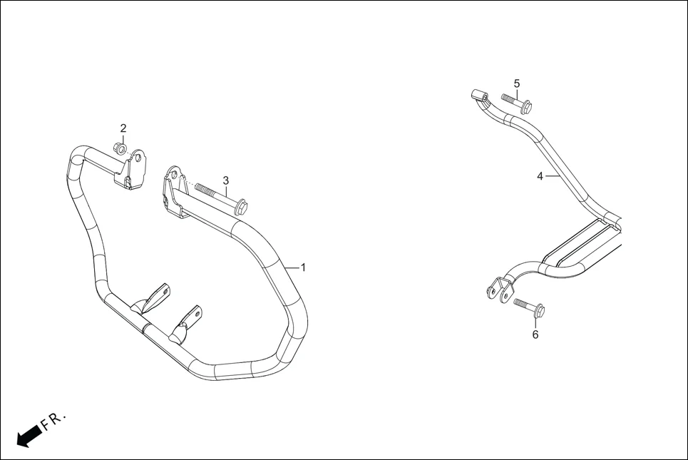 F-28 GUARD FRONT (OPTIONAL) assembly diagram for Hero XTREME 160R(JULY,2025)