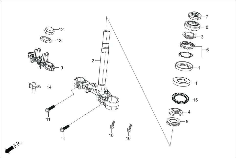 F-6 FRONT CUSHION (STEERING STEM) assembly diagram for Hero XTREME 160R(JULY,2025)