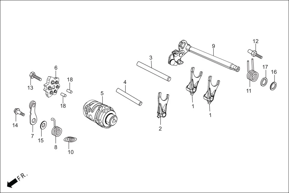 E-10 GEAR SHIFT(DRUM GEAR SHIFT)