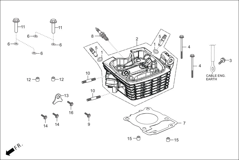 E-1A CYLN. &amp; CYLN HEAD(CYLINDER HEAD)