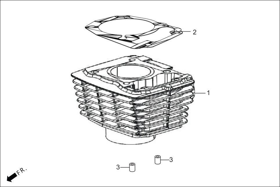 E-1B CYLN. &amp; CYLN HEAD(CYLINDER)
