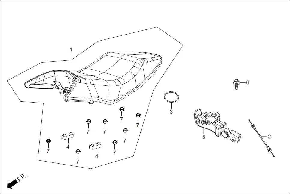F-10 SEAT ASSY. diagram showing 80123-KCC-870