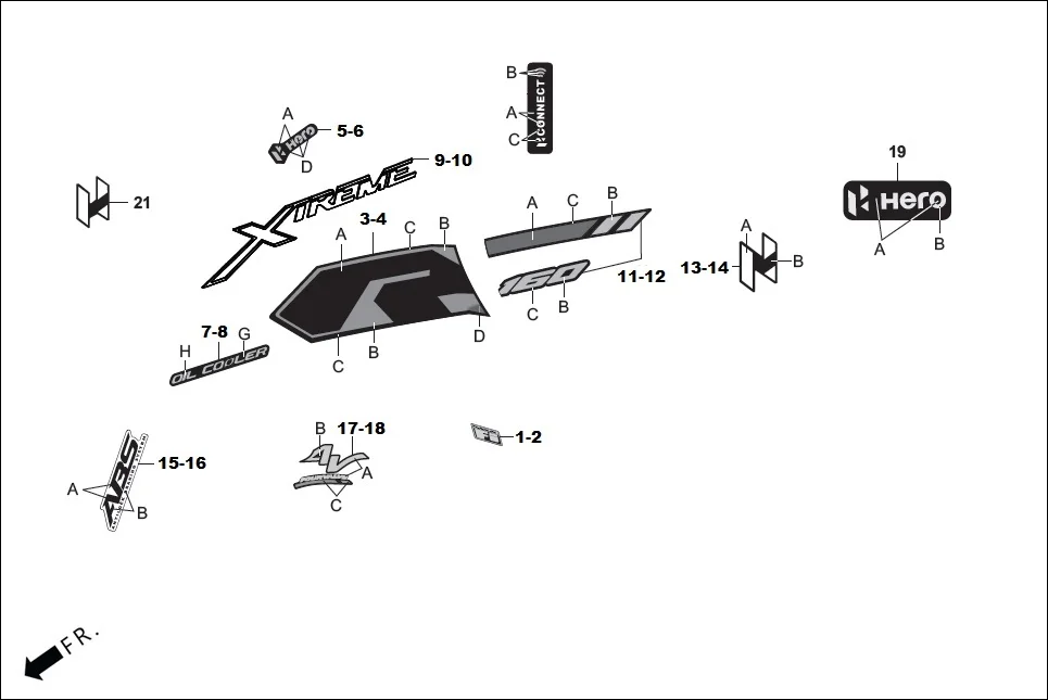 F-27_WO-CONNECT STRIPE/ MARKS diagram showing 86830-ABW-800