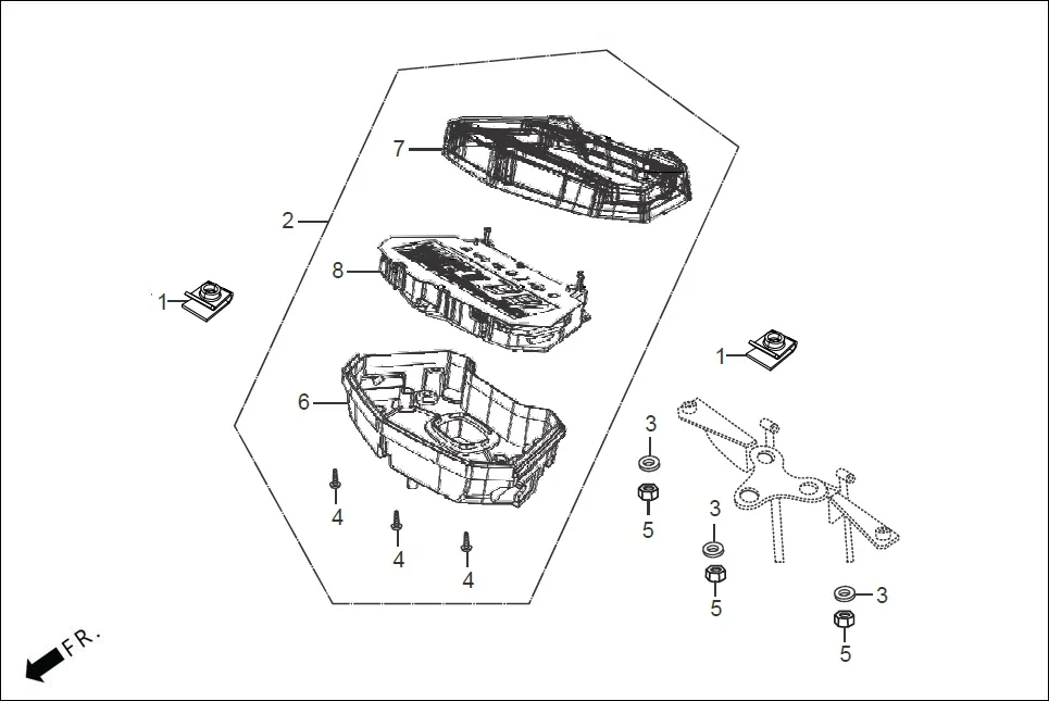 F-2_CONNECT SPEEDOMETER / CABLE diagram showing 94103-06700