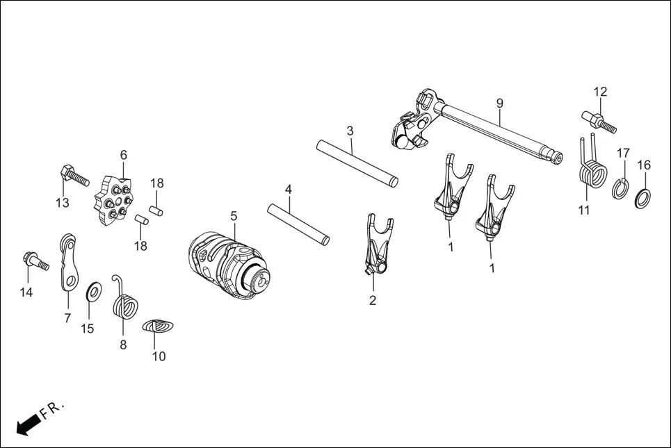 E-10 GEAR SHIFT(DRUM GEAR SHIFT)