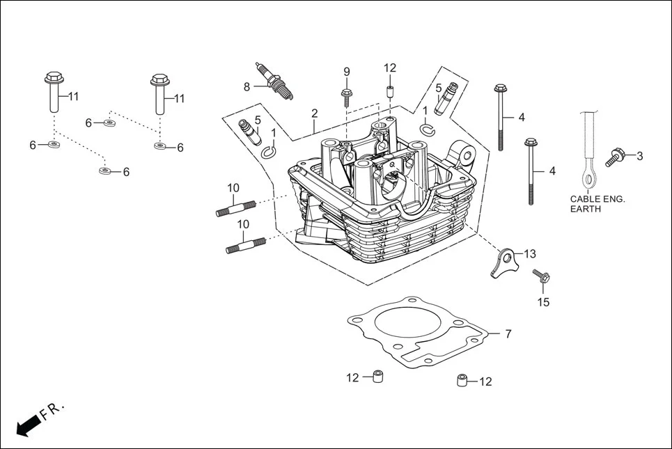 E-1A CYLN. &amp; CYLN HEAD(CYLINDER HEAD)