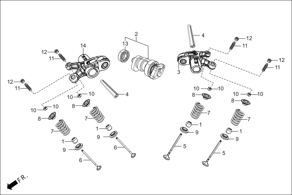 E-1C CYLN. &amp; CYLN HEAD(CAM SHAFT / VALVE)