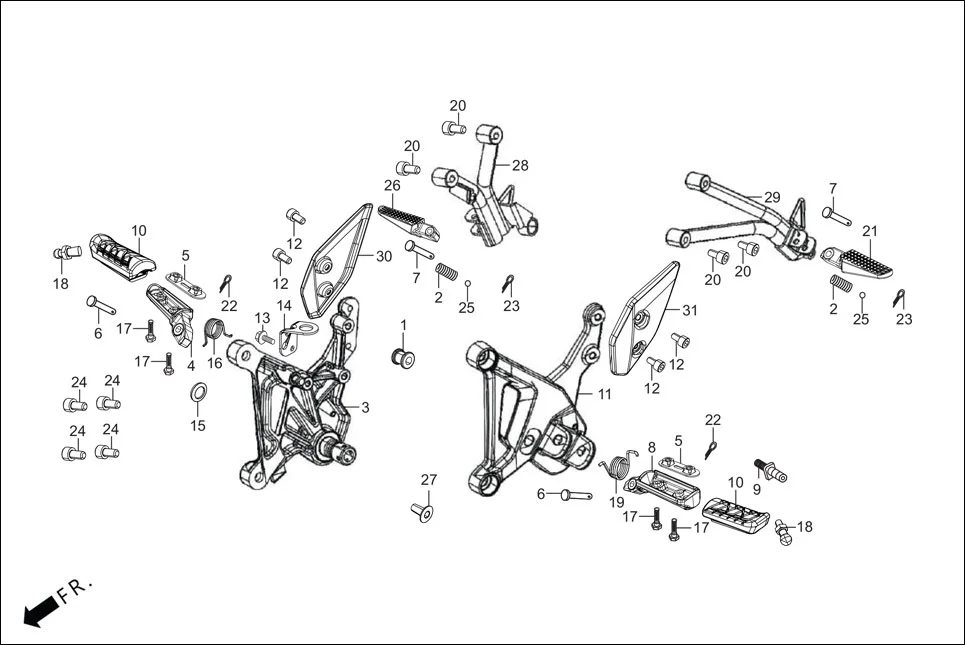 F-15 STEP PILLION /HOLDER / BRKT. diagram showing 50661-KVE-860
