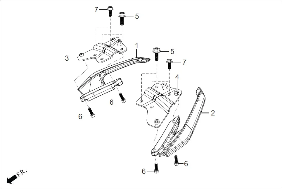 F-25B GRIP REAR assembly diagram for Hero XTREME 160 4V PREMIUM(August,2023)