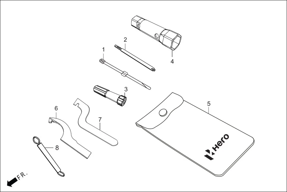 F-26 TOOLS assembly diagram for Hero XTREME 160 4V PREMIUM(August,2023)