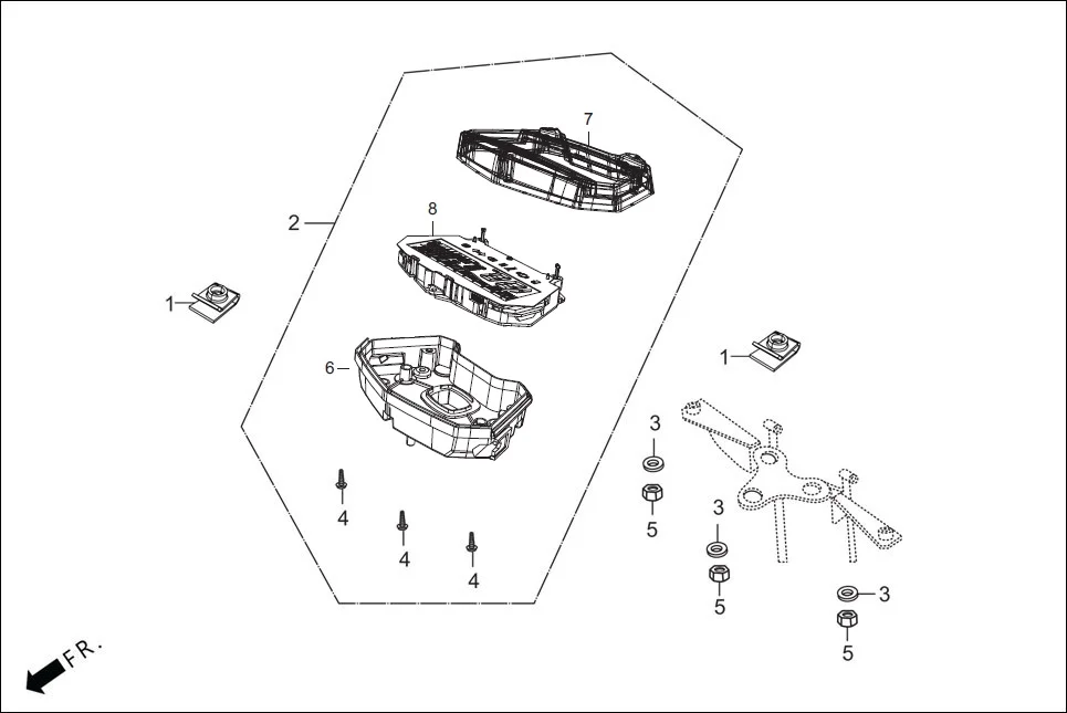 F-2 SPEEDOMETER / CABLE assembly diagram for Hero XTREME 160 4V PREMIUM(August,2023)