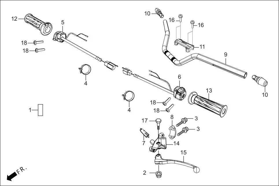 F-3B HANDLE &amp; HNDL COVER(HANDLE LEVER / SWITCH/ CABLES) assembly diagram for Hero XTREME 160 4V PREMIUM(August,2023)