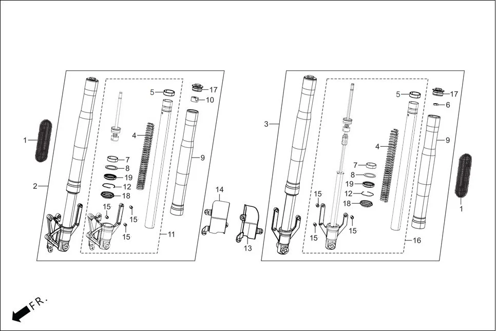 F-6A FRONT CUSHION assembly diagram for Hero XTREME 160 4V PREMIUM(August,2023)