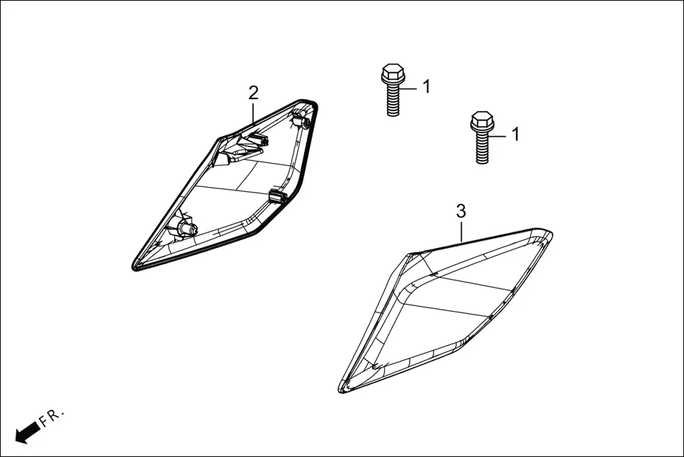 F-12_CONN SIDE COVER assembly diagram for Hero XTREME 160 4V FLAT PILLION(JULY, 2024)