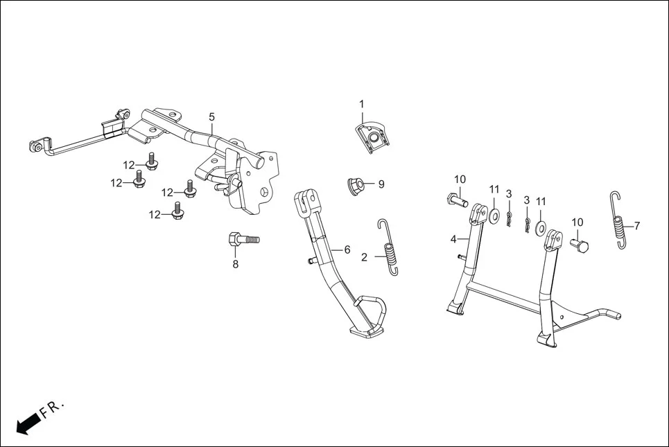 F-18 CHAIN CASE &amp; STAND diagram showing 50500-ABZ-000
