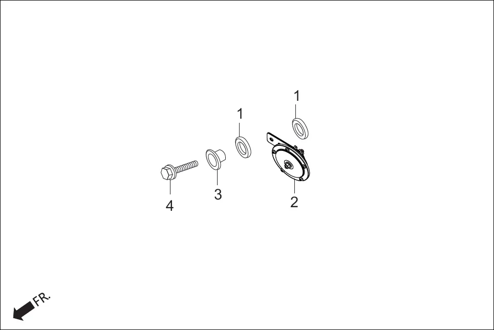 F-25A HORN ASSY. assembly diagram for Hero XTREME 160 4V FLAT PILLION(JULY, 2024)