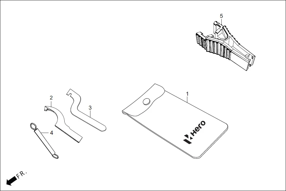 F-26 TOOLS assembly diagram for Hero XTREME 160 4V FLAT PILLION(JULY, 2024)